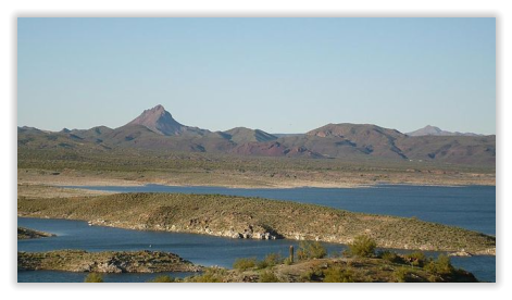 Alamo Lake near Dreamers RV Park in Salome, Arizona